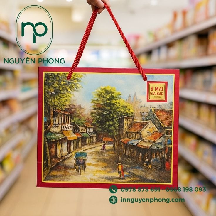 Mẫu túi giấy đựng ô mai truyền thống 